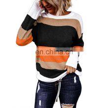 New Arrival 2021 Fashionable, Women Winter Knitted Colorblock Ladies Sweater/ thumbnail-4