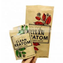 Chinese suppliers customized UV printing kraft paper stand up pouch biodegradable bags with zip lock