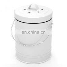 3-литровый и 5-литровый мини настольный контейнер для мусора без запаха из нержавеющей стали, кухонный компостный бак с фильтрующей крышкой thumbnail-4