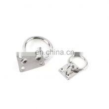 JRSGS Customized High Quality 304/316 Stainless Steel Marine Grade Hardware Square Eye Plate With Ring thumbnail-4
