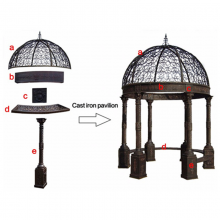 Cast Iron Garden Victorian Style Gazebo