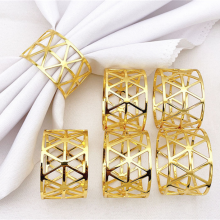 Hotel Restaurant Rose Gold Silver Colored Napkin Rings For Table Decoration Wedding thumbnail-5