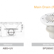 Swimming Pool Floor Drain Pool Round Main Drain Main Drain for Concrete Pool ABS+UV thumbnail-2