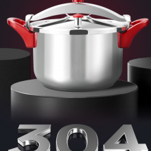 Stainless Steel Pressure Cooker 304 Household Gas Stove Electromagnetic Stove Special Thick Explosion-proof Pressure Cooker Large Capacity thumbnail-2