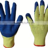 latex coated cotton glove/latex half coating glove