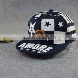 Wholesale 2016 Popular 6 Panel Star Printed Flat Brim Kids Cap thumbnail-5