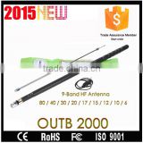 2015 Newest wireles mobile radio hf antenna OUTB 2000 9-band HF antenna 80 / 40 / 30 / 20 / 17 / 15 / 12 / 10 / 6