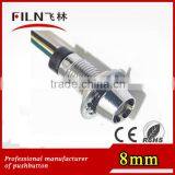 8mm Dia Metal Red Green Dual Color Led Indicator Light 12VDC Short Thread thumbnail-1