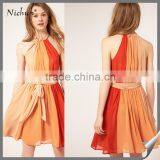 Party Wear High Quality Contrast Color Design Express Dresses thumbnail-1