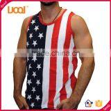 Men's Custom Printing Service Vest Stars & Stripes American Flag Tank Top Shirt