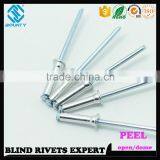 HIGH QUALITY OPEN END FACTORY PROTRUDING CROWN HEAD ALUMINUM PEEL RIVETS thumbnail-2