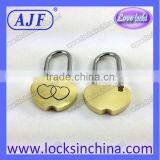 AJF 40MM Brass Love Padlock For Couples for Valentine's Day