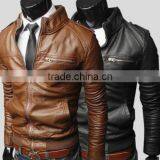 New Fashion Cheap Pakistan Leather Jacket for Man,Leather Black 8 Ball Cowhide Bomber Leather Jacket thumbnail-1