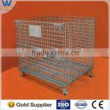 4 Layers Folding Wire Mesh Container Galvanizing Welding Container,Metal Storage Cage Container thumbnail-5