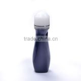 Grey 50ml bottle deodorant packaging with plastic roller ball