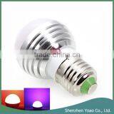 E27 3W RGB LED Light Bulb 85-265V thumbnail-4