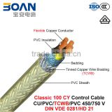 Classic 100 CY, Control Cable, Flexible Cu/PVC/PVC/TCWB/PVC, 450/750 V (DIN VDE 0281)
