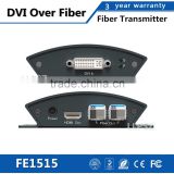 DVI Over Fiber Transmitter and Receiver Distance Transmission 20km Extender