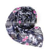 Newest Style Fashion Flower Printed Silk Scarf Painting Ladies Chiffon Scarf thumbnail-2
