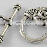 Tibetan Silver Toggle, Lead Free, Toggle: 18mm Wide, 19mm Long, Tbars: 4mm Wide, 24mm Long, Hole: 2mm (LF0026Y)