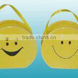 Ceramic Gift Bags for Jars With Smile Face Yellow Glazed