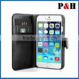 2014 New Hot Selling IPhone 6 Leather Case, PU Leather Wallet Case for IPhone 5 thumbnail-1