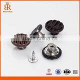 Custom Denim Engraved Logo Buttons Screw Metal Buttons