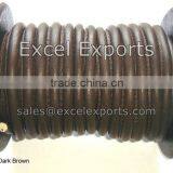 STITCHED NAPPA LEATHER CORDS 5mm Brown