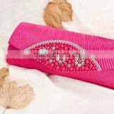 Beautiful Ladies Satin Handmade Beaded Handbag thumbnail-1