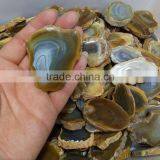 Natural Agate Jasper Slice Crystal Stone for Pendants With Different Sizes