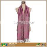 Women Classy Purple Soft Long Tassel Jacquard Luxury Scarves On Sale