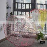 23"*8K Clear Transparent Walking Length POE Straight Umbrella