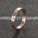 Wholesale New Fashion Jewelry Stainless Steel Rose Gold Ring With Letter Design thumbnail-4