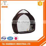 Satin Fabric Cosmetic Bag/clear Travel Toiletry Bags Made in China thumbnail-1