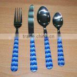 Stainless Steel Cutlery With Plastic Handle thumbnail-1