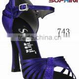 Suphini Beautiful Blue Satin Ballroom Dancing Adult Shoes thumbnail-1