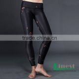 Spandex polyester woman pants long sleeve yoga pants