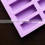 CTBED044 12 Even Rectangle Bulk Soap Making Supplies Decorative Pattern Decoration Heart Craft Art Silicone Soap Craft Molds thumbnail-6