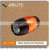 Beer Barrel Shape Aluminum Keychain Led Light Great for Promotion or as Gift thumbnail-1