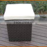 Wicker Storage Box With Cushion Aluminum Frame