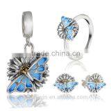 Luxury Silver Jewelry Set Wholesale Sterling Silver Cz Stud Earrings 925 Thailand Silver Earring Fashion Letter Pendant Jewelry thumbnail-4