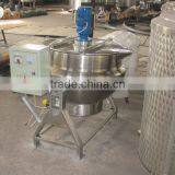 tilting jacketed cooking kettle with oil jacket