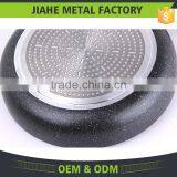 No Oil-Smoke Kitchen Aluminum Bakelite Handle Chinese Deep Frying Pan thumbnail-4