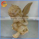 Cute Polyresin Angel With Wing Child Statue thumbnail-1