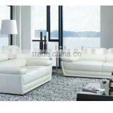 White Color Genuine Leather Sofa Set | Living Room Sofa Made in Leather or Fabric B400010 thumbnail-1