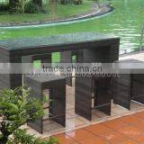 Outdoor Garden Plastic Rattan Bar Set