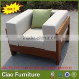 New Design Garden Furniture Teak Wooden Armchair Morden Single Sofa thumbnail-2