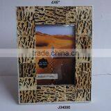 Horn Mosaic Photo Frame With Sides in Bone Mosaic Patterns Available in All Photo Sizes thumbnail-1