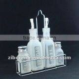 Salt Pepper Oil and Vinegar Set With Rack thumbnail-1