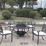charcoal grill table/foshan chair bronze color/foshan shunde furniture cast aluminum